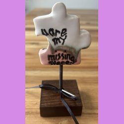 Puslebrik lyserd Med "Dream" skilt