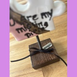 Puslebrik lyserd Med "Blessed" skilt