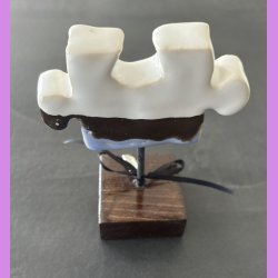 Puslebrik lysebl Med "Faith" skilt