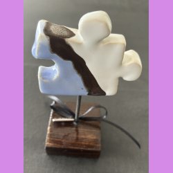 Puslebrik lysebl Med "Miracle" skilt