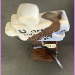 Puslebrik lysebl Med "Miracle" skilt