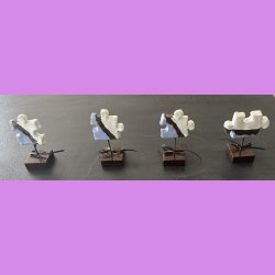 Puslebrik lysebl Med "Love" skilt