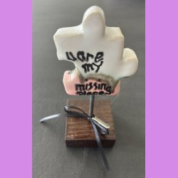 Puslebrik lyserd Med "Dream" skilt