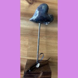 Hjerte p metal stang