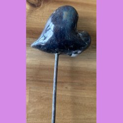 Hjerte p metal stang