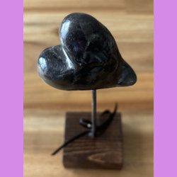 Hjerte p metal stang