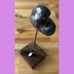 Hjerte p metal stang