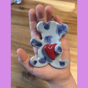 Kramme bamser - bl - med ophng