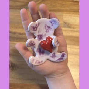 Kramme bamser - lilla - uden ophng