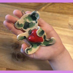 Kramme bamser - grn - med ophng