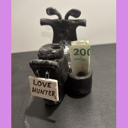 Knallert Sort/ gr med skilt - Love Hunter