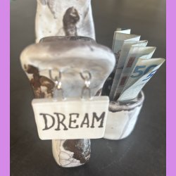 Knallert Hvid / gr med skilt - Dream