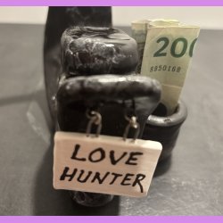 Knallert Sort/ gr med skilt - Love Hunter