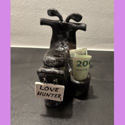 Knallert Sort/ gr med skilt - Love Hunter