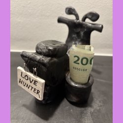 Knallert Sort/ gr med skilt - Love Hunter