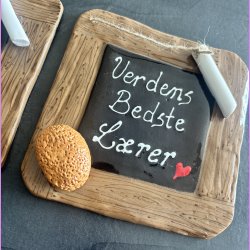 Tavle med svamp og kridt - Verdens bedste l�rer