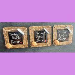 Tavle med svamp og kridt - Verdens bedste l�rer