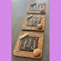 Tavle med svamp og kridt - Verdens bedste l�rer