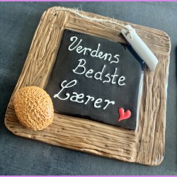 Tavle med svamp og kridt - Verdens bedste l�rer