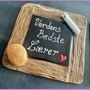 Tavle med svamp og kridt - Verdens bedste l�rer