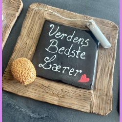 Tavle med svamp og kridt - Verdens bedste l�rer