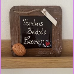 Tavle med svamp og kridt - Verdens bedste l�rer