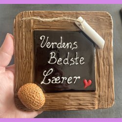 Tavle med svamp og kridt - Verdens bedste l�rer