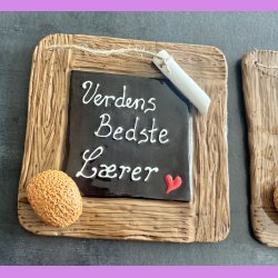 Tavle med svamp og kridt - Verdens bedste l�rer