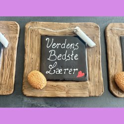 Tavle med svamp og kridt - Verdens bedste l�rer