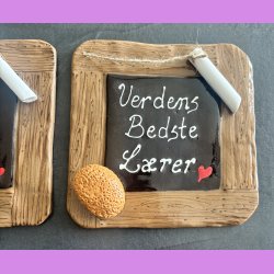 Tavle med svamp og kridt - Verdens bedste l�rer