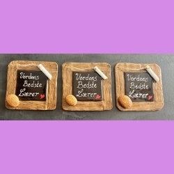 Tavle med svamp og kridt - Verdens bedste l�rer