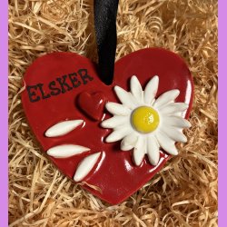 Magurit hjerte ophng - Rdt