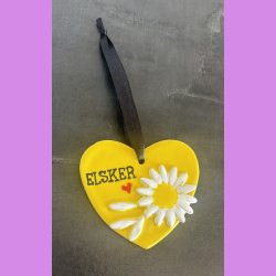 Magurit hjerte ophng - Gul