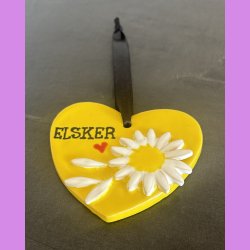 Magurit hjerte ophng - Gul