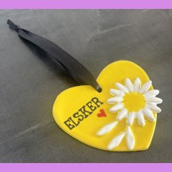 Magurit hjerte ophng - Gul