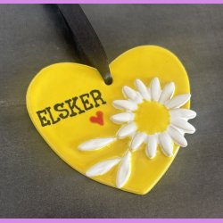 Magurit hjerte ophng - Gul