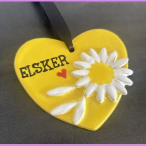 Marguerit hjerte oph�ng - Gul