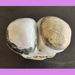 Tilde hjerte nr. 1 - Hvid - sort og krater glasur