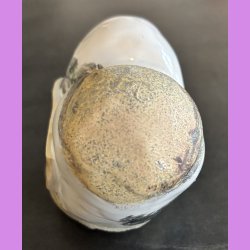 Tilde hjerte nr. 1 - Hvid - sort og krater glasur