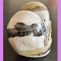 Tilde hjerte nr. 1 - Hvid - sort og krater glasur