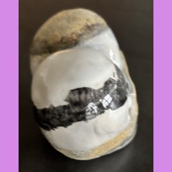 Tilde hjerte nr. 1 - Hvid - sort og krater glasur