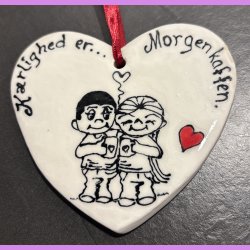 Krlighed er  -hjerte ophng - Morgen kaffen 