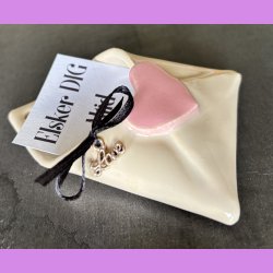 LOVE NOTE kuvert - med lyser�dt hjerte