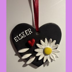 Magurit hjerte ophng - Sort