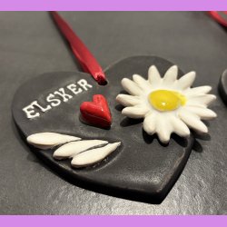 Magurit hjerte ophng - Sort