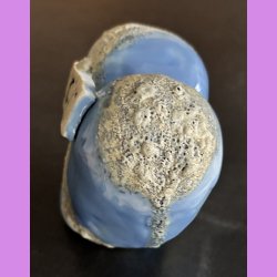 Tilde hjerte nr. 3. Lysebl� - hvid og krater glasur