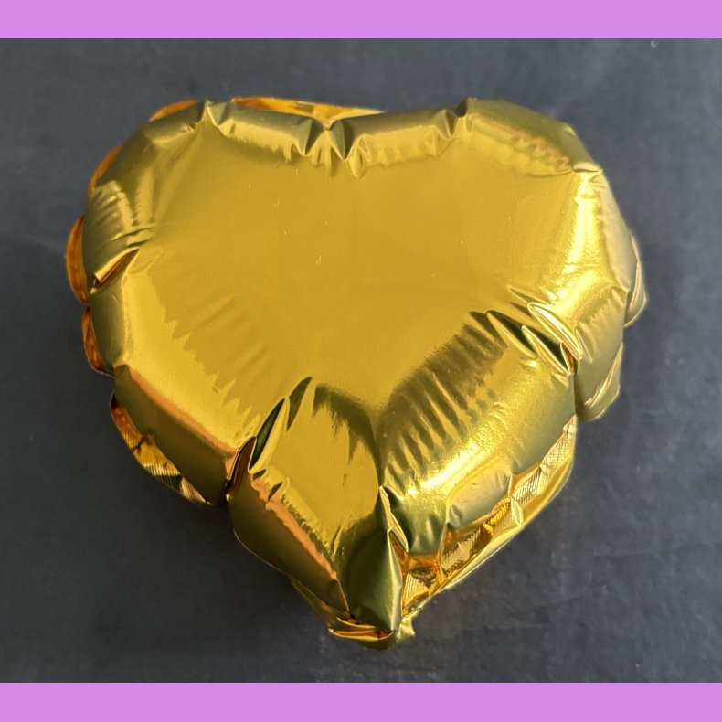 Mini hjerte ballon -guld