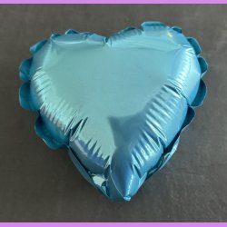 Mini hjerte ballon - lysebl