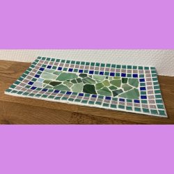 Mosaik fad - Grnt og blt.