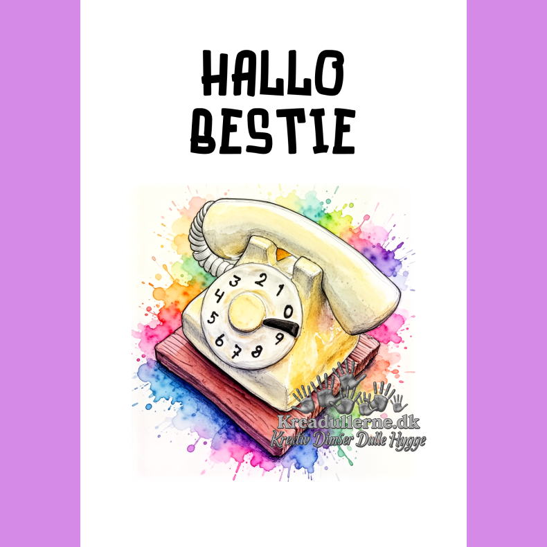 Hallo Bestie - Creme telefon